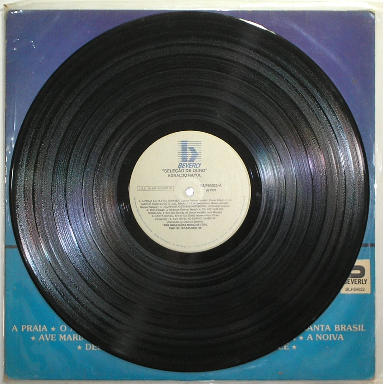 | Casa do Colecionador Álbum Vinil Disco " Agnaldo Rayol "- Seleção de Ouro / - Parada 1991 (Grandes Sucessos / Beverly / Em Excelente estado de conservação quase novo / Disco de colecionador