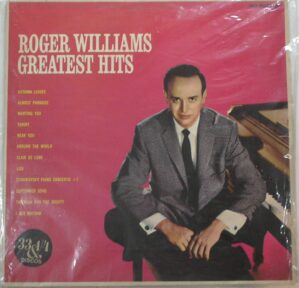 Álbum Vinil Disco " Roger Williams "- Greatest Hits / - Parada 19 (Grandes Sucessos) / MCA Records / Em Excelente estado de conservação / Disco difícil peça de coleção .