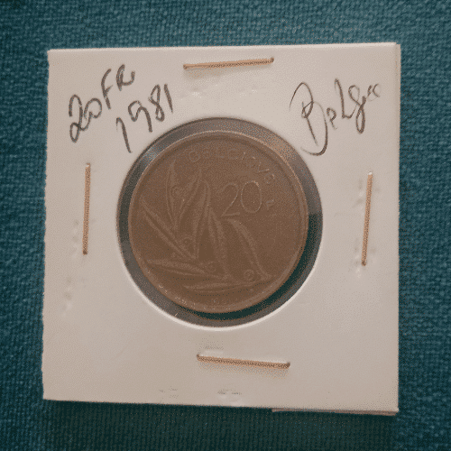 | Casa do Colecionador Bélgica 20 Franc 1981 Moeda Bélgica