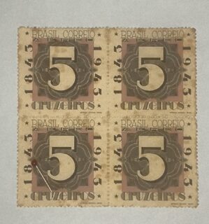 BRASIL- CORREIO AÉREO - SELO RHM #A50 - Cr$ 5,00 - AVIAÇÃO - 1943