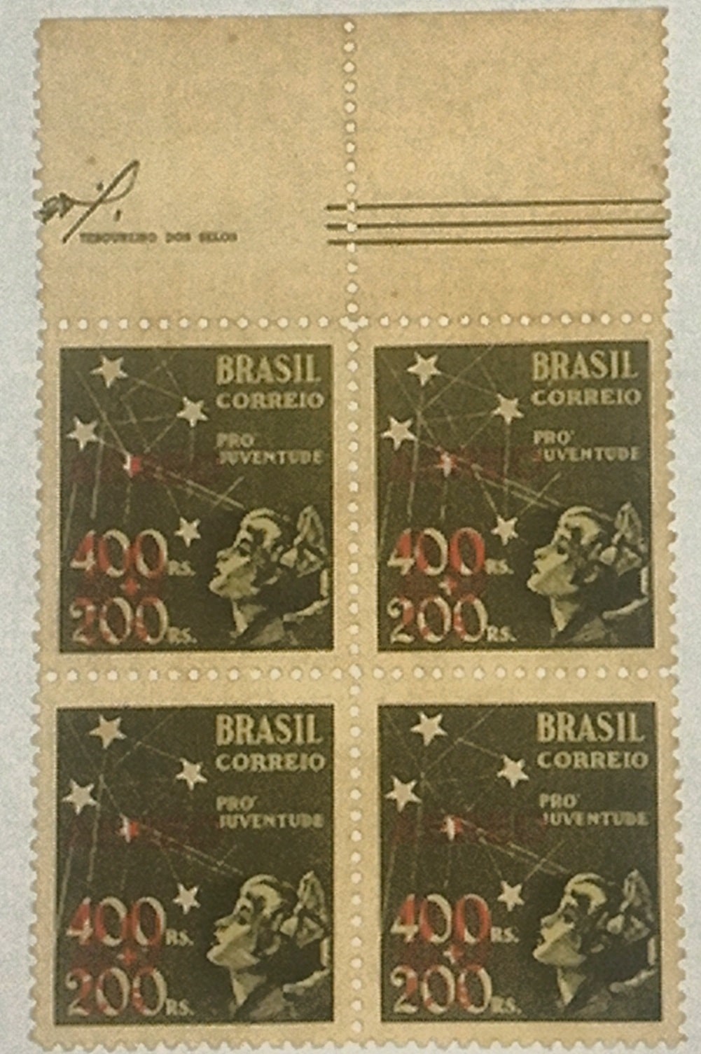 | Casa do Colecionador BRASIL- CORREIO AÉREO - SELO RHM #A52 - Cr$ 0,20 - AVIAÇÃO - 1944