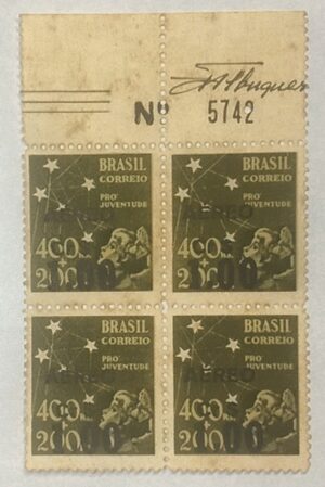 BRASIL- CORREIO AÉREO - SELO RHM #A55 - Cr$ 1,00 - AVIAÇÃO - 1944