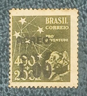 BRASIL- CORREIO AÉREO - SELO RHM #A55 - Cr$ 1,00 - AVIAÇÃO - 1944