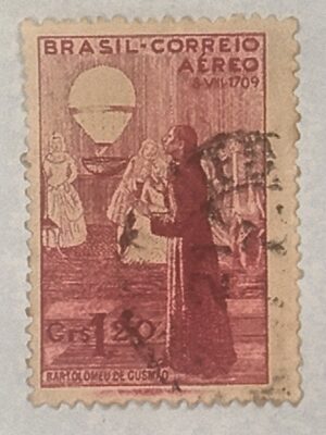 BRASIL- CORREIO AÉREO - SELO RHM #A57C - Cr$ 1,20 - AVIAÇÃO - 1944