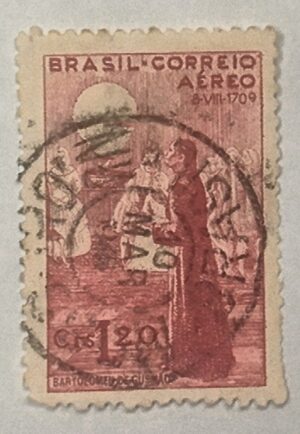 BRASIL- CORREIO AÉREO - SELO RHM #A57F - Cr$ 1,20 - AVIAÇÃO - 1944