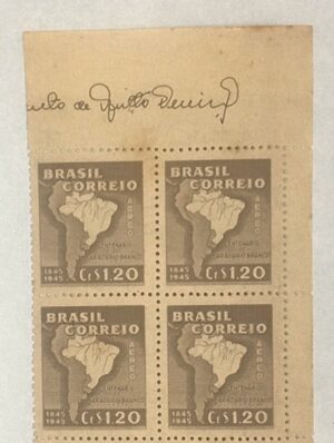 BRASIL- CORREIO AÉREO - SELO RHM #A59 - Cr$ 1,20 - AVIAÇÃO - 1945