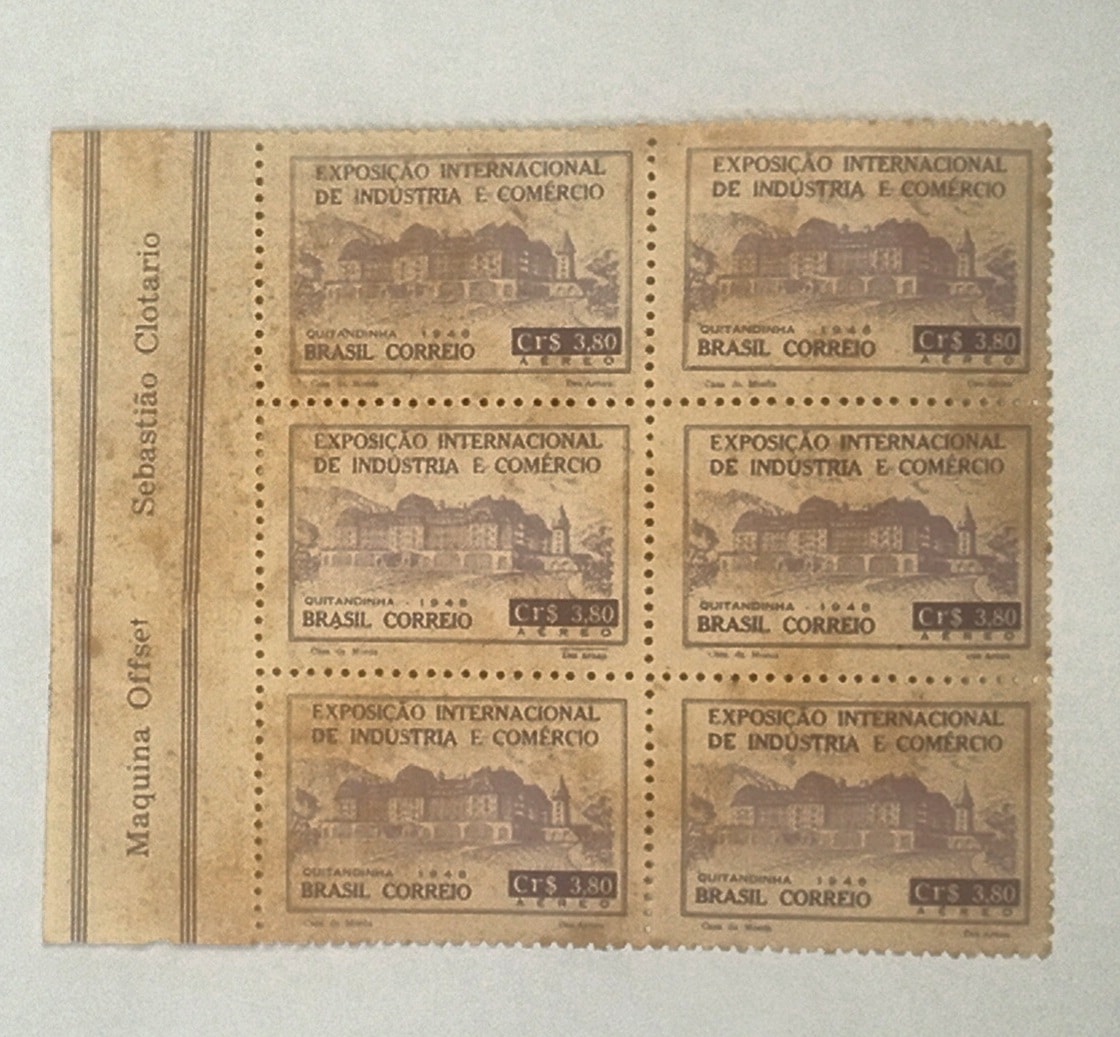| Casa do Colecionador BRASIL- CORREIO AÉREO - SELO RHM #A66 - Cr$ 3,80 - AVIAÇÃO - 1948