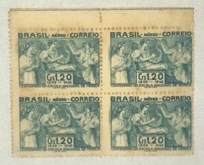 BRASIL- CORREIO AÉREO - SELO RHM #A67 - Cr$ 1,2 - AVIAÇÃO - 1948