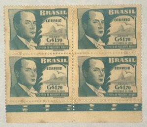 BRASIL- CORREIO AÉREO - SELO RHM #A68 - Cr$ 1,70 - AVIAÇÃO - 1948
