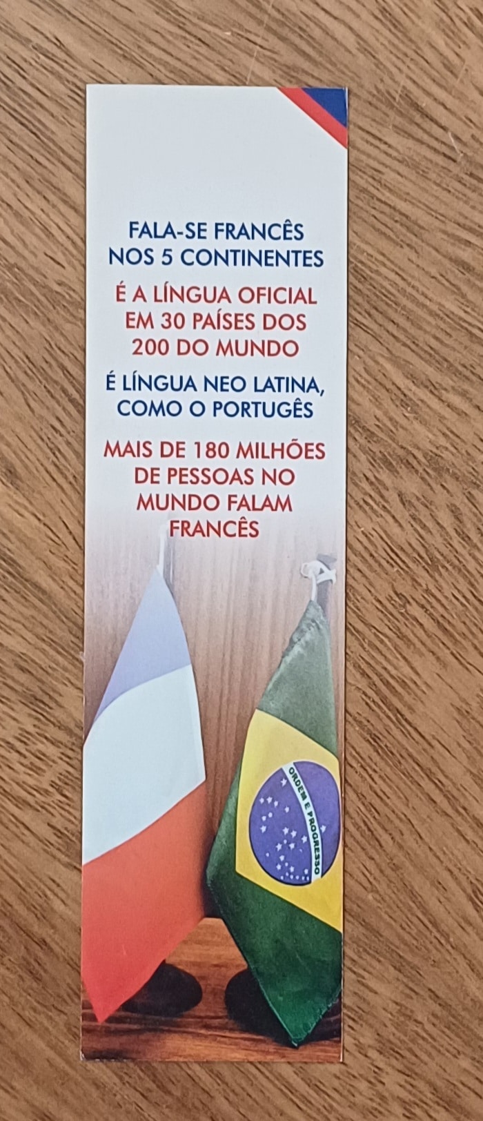 | Casa do Colecionador Cartão Marca paginas Aprenda francês.