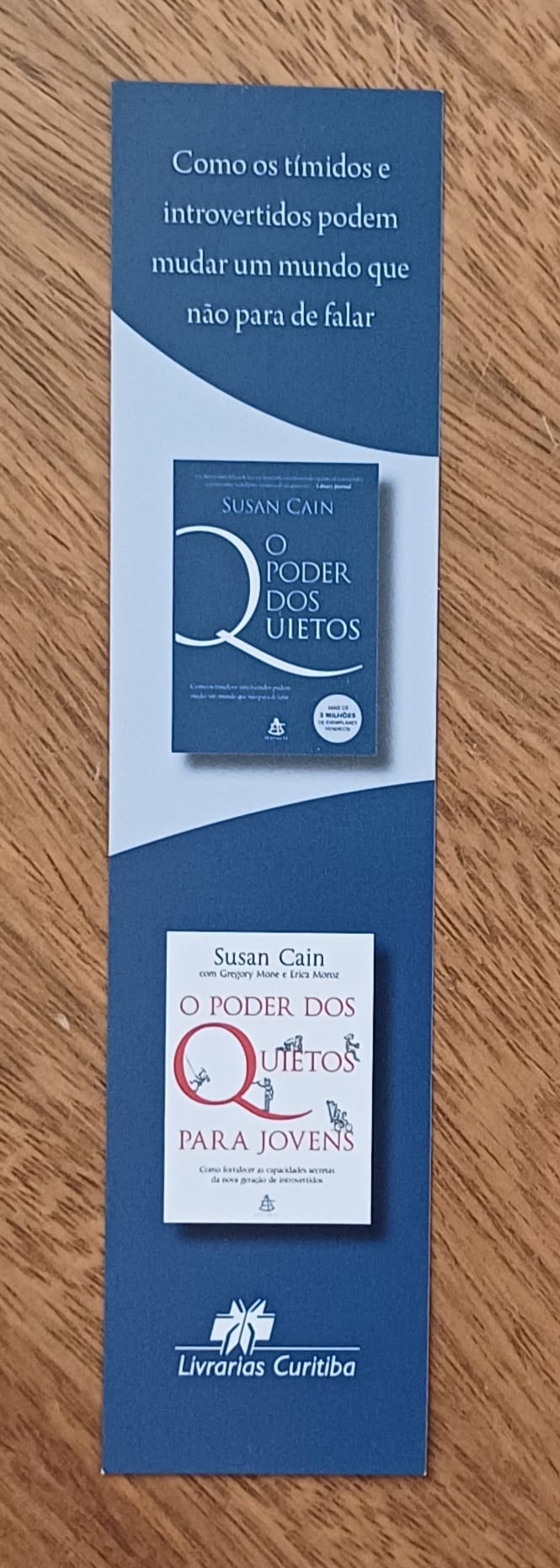 | Casa do Colecionador Cartão Marca paginas ed Sextante Susan Cain Poder