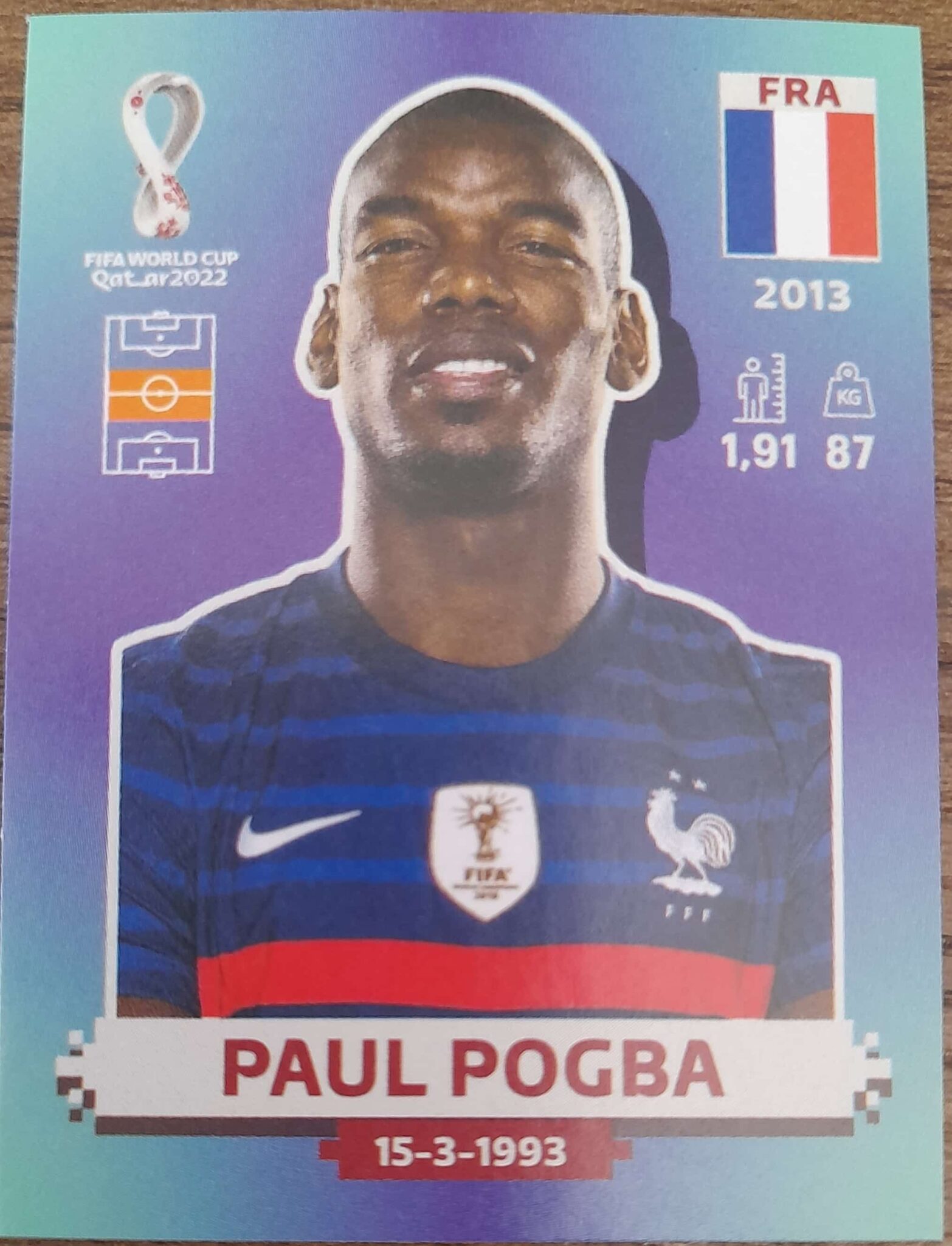 | Casa do Colecionador figurinha copa do mundo 2022 França nº12
