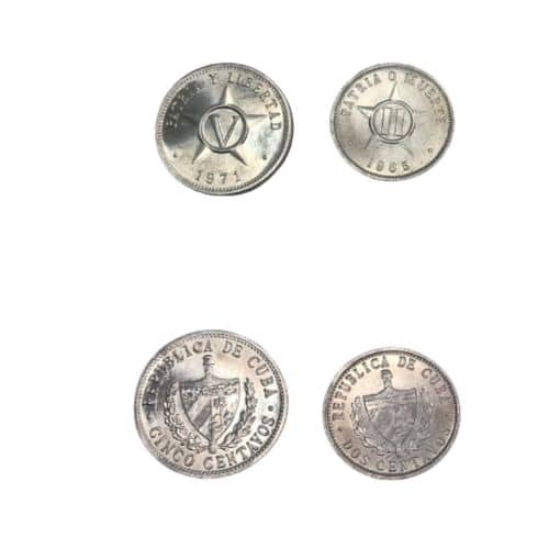 | Casa do Colecionador Kit Moeda Cuba 5 Cent 1971 E 2 Cent 1985. FC - Imagem 2