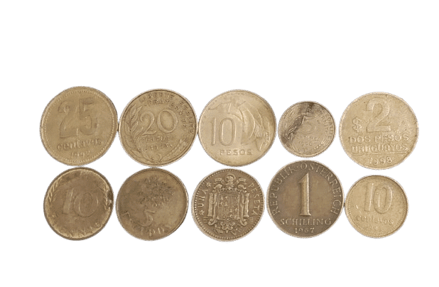 | Casa do Colecionador Lote 10 moedas do mundo Sku 2277