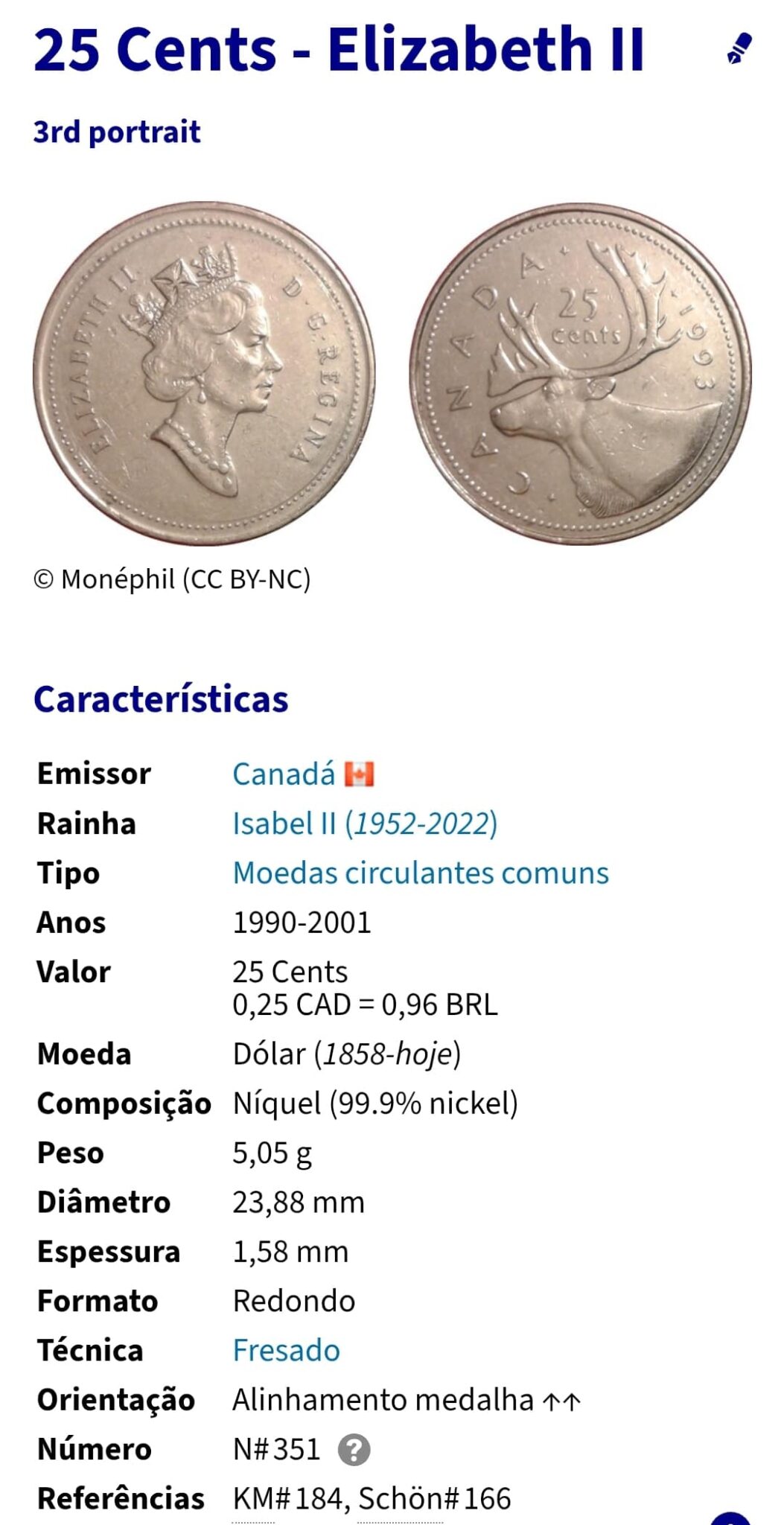 | Casa do Colecionador Moedas do mundo Canadá Sku 2242