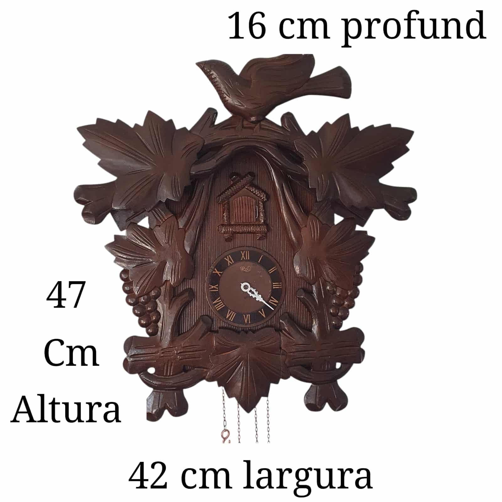 | Casa do Colecionador Relógio de Parede Cuco Rei Médio M32 Funcionando (Frete Grátis) - Imagem 2
