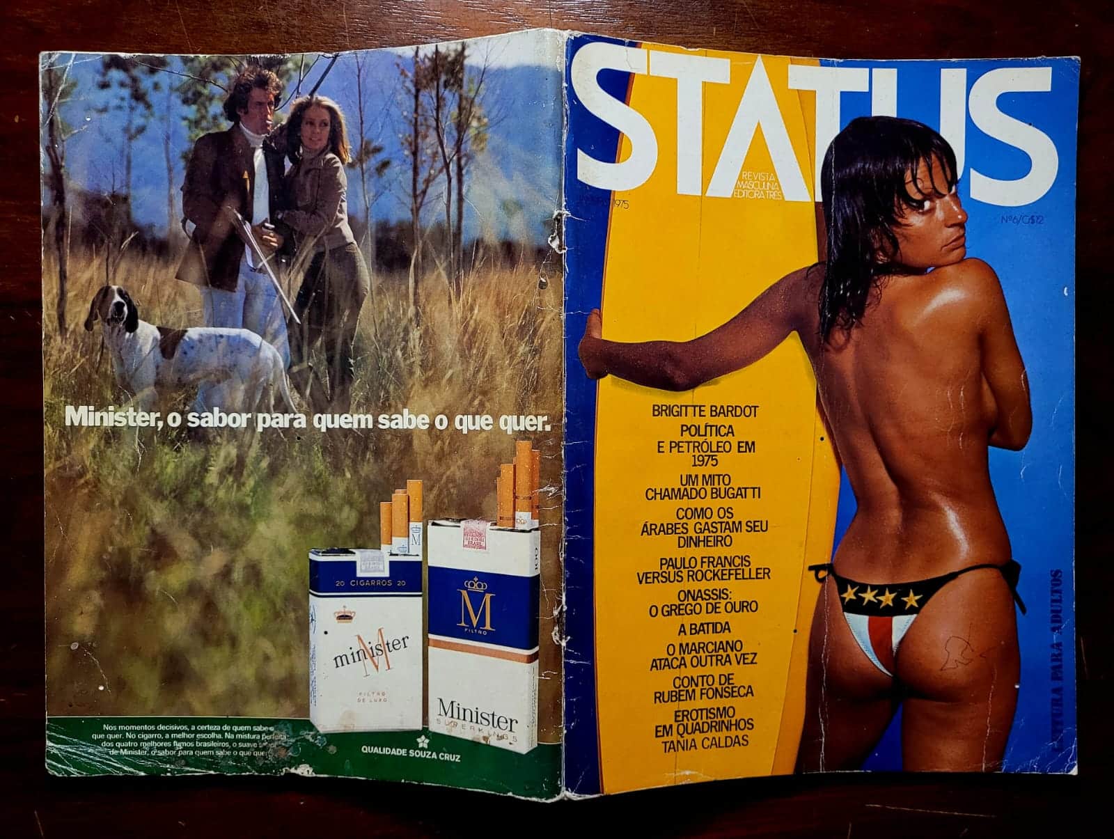 | Casa do Colecionador Revista Status Nº 06 – Brigitte Bardot & Tânia Caldas | Edição Clássica | Janeiro 1975 - Imagem 3