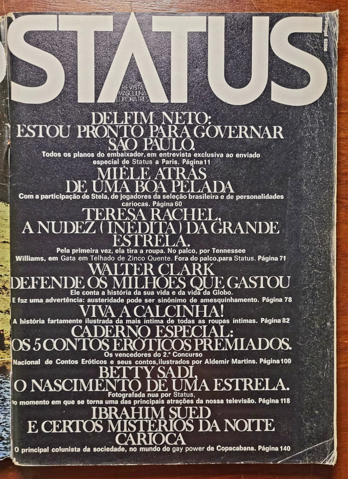 | Casa do Colecionador Revista Status Nº 36 – Stela & Miele | Edição Especial de 3º Aniversário | Julho 1977 - Imagem 2