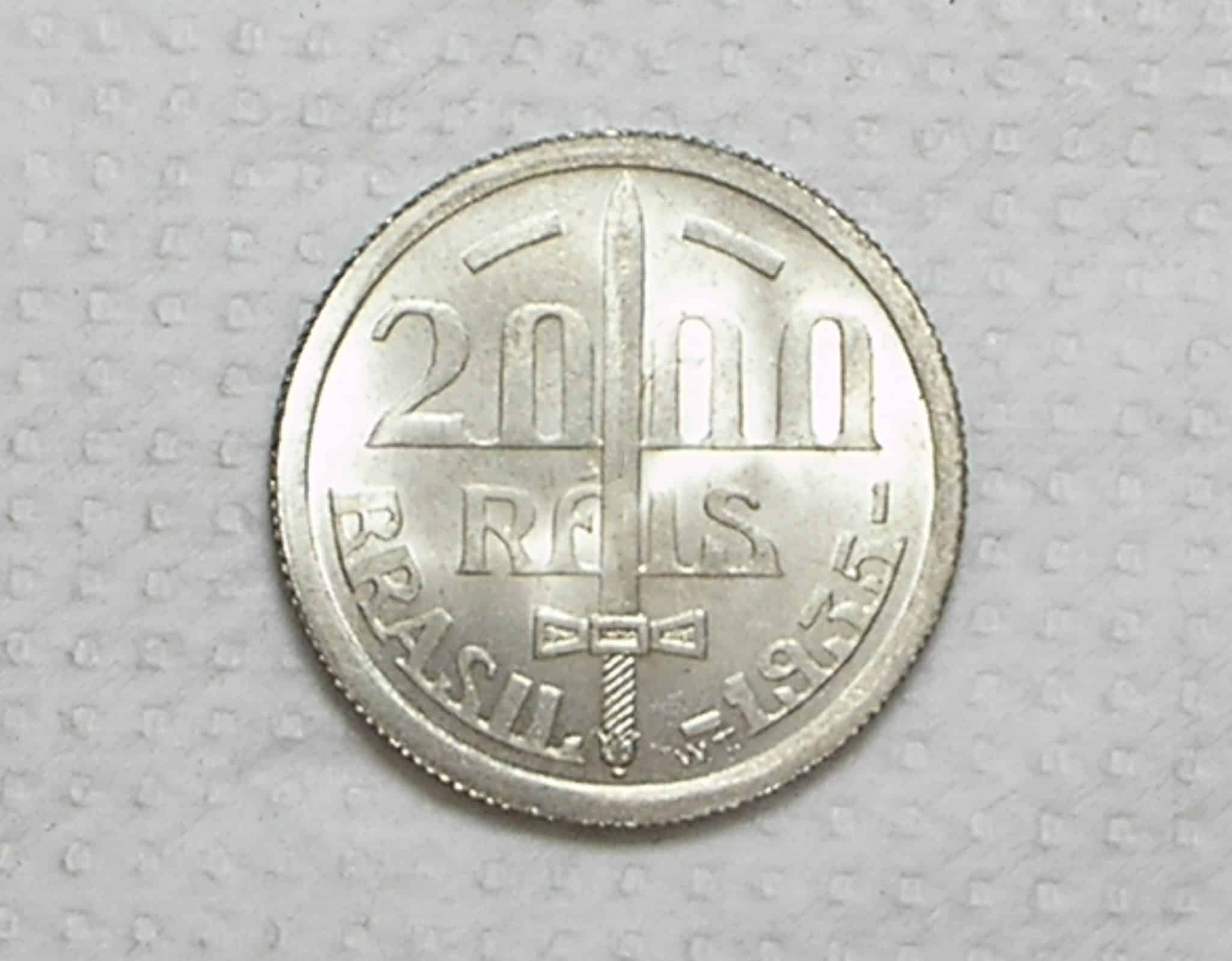 | Casa do Colecionador 2.000 Réis - 1935 / Caxias / Flor de Cunho / Ag / Cod.Alb.
