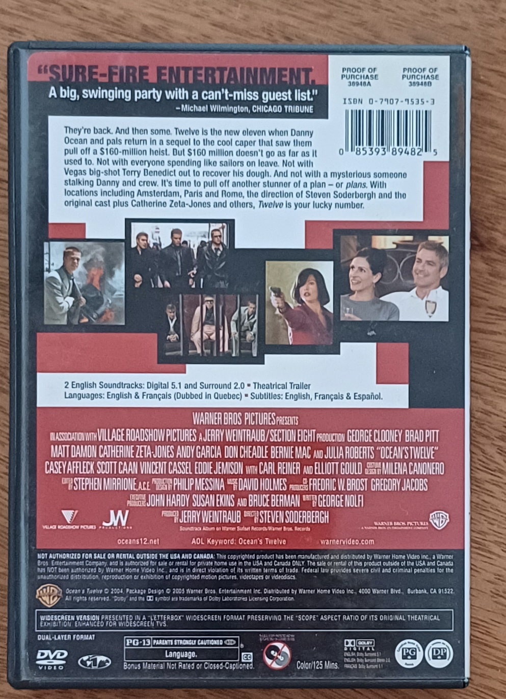 | Casa do Colecionador Dvd em inglês Ocean's twelve. Teo thumbs up. - Imagem 3