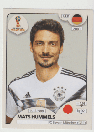 figurinha copa do mundo 2018 Alemanha nº435