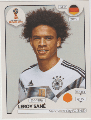 figurinha copa do mundo 2018 Alemanha nº448