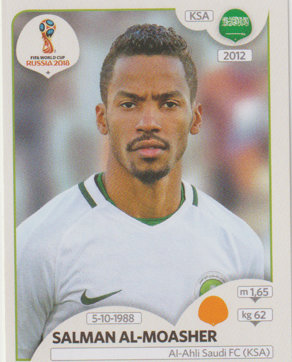 | Casa do Colecionador figurinha copa do mundo 2018 Arábia saudita nº66