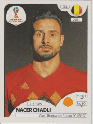 figurinha copa do mundo 2018 Bélgica nº526
