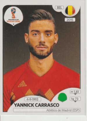 figurinha copa do mundo 2018 Bélgica nº528