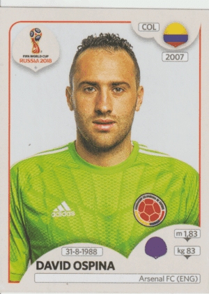 figurinha copa do mundo 2018 Colombia nº634
