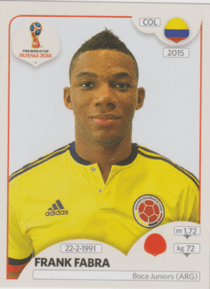figurinha copa do mundo 2018 Colombia nº638