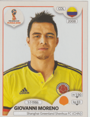 figurinha copa do mundo 2018 Colombia nº646