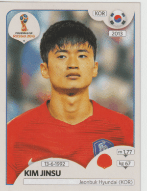 figurinha copa do mundo 2018 Coreia do sul nº496