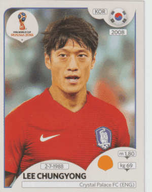 figurinha copa do mundo 2018 Coreia do sul nº506