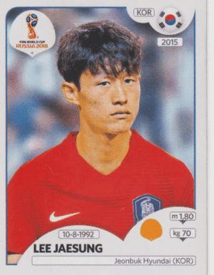 figurinha copa do mundo 2018 Coreia do sul nº508