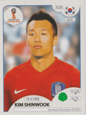 figurinha copa do mundo 2018 Coreia do sul nº511