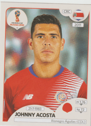 figurinha copa do mundo 2018 Costa rica nº402