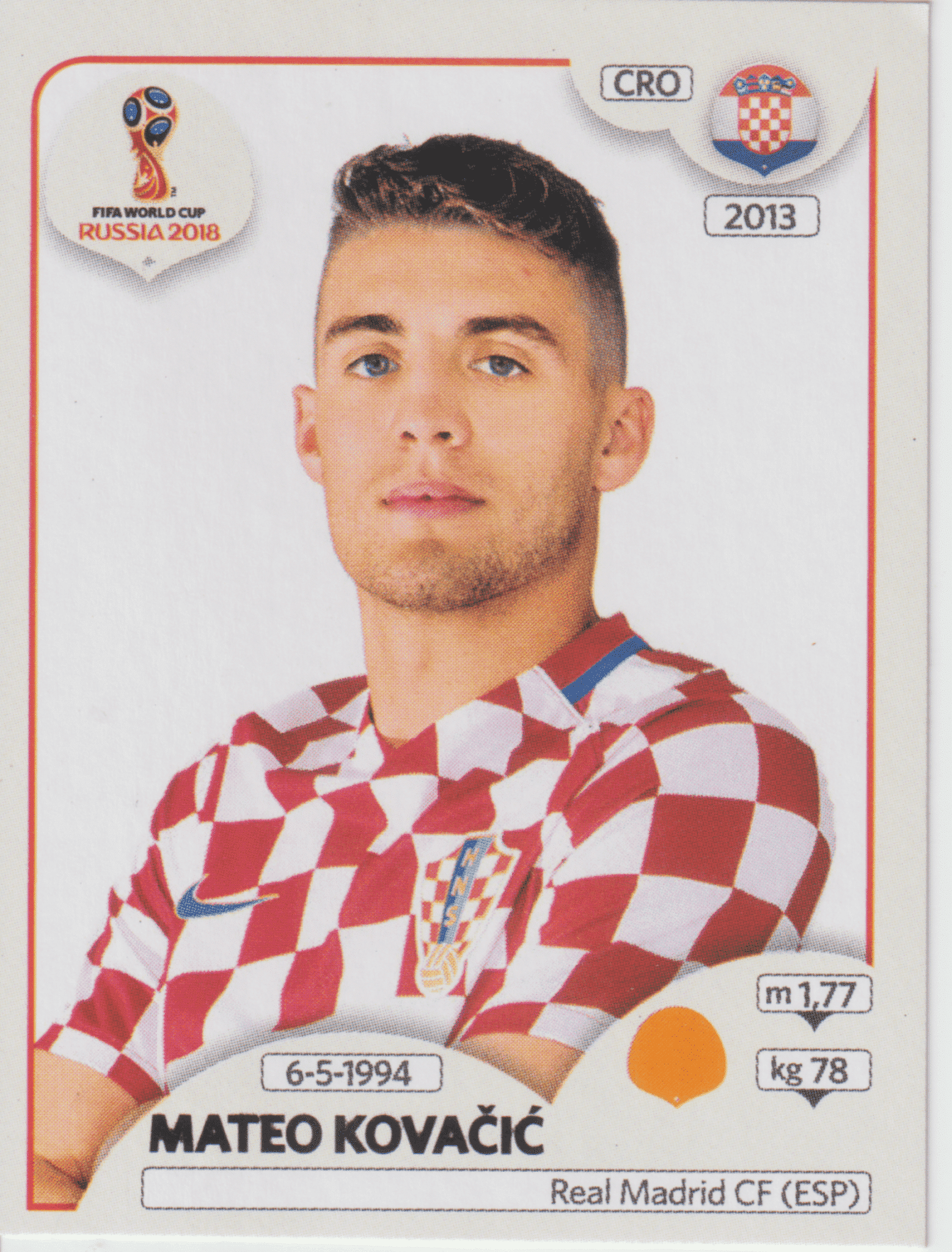 | Casa do Colecionador figurinha copa do mundo 2018 Croácia nº327