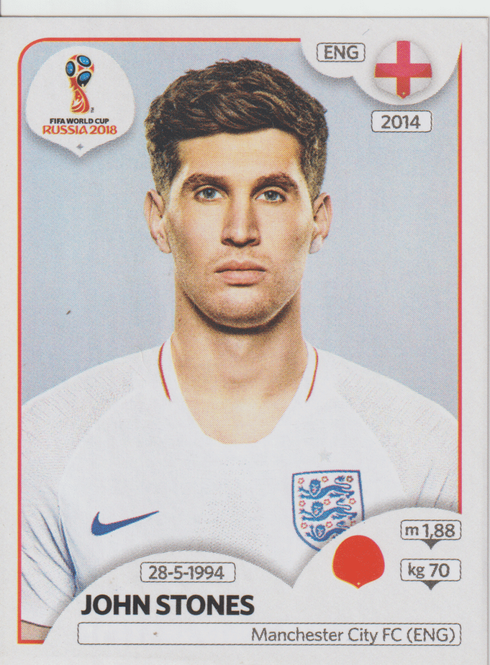 | Casa do Colecionador figurinha copa do mundo 2018 Inglaterra nº576