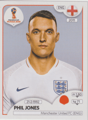 figurinha copa do mundo 2018 Inglaterra nº580
