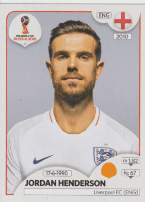 figurinha copa do mundo 2018 Inglaterra nº582