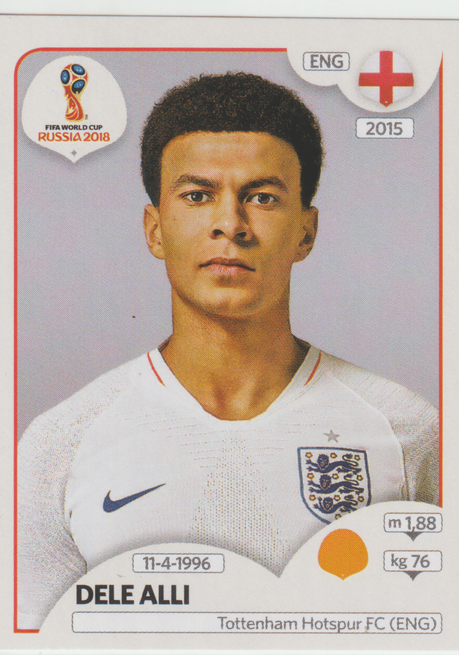 | Casa do Colecionador figurinha copa do mundo 2018 Inglaterra nº585