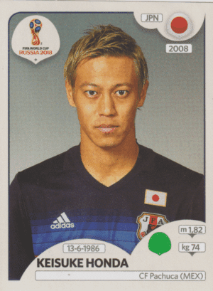 figurinha copa do mundo 2018 Japão nº666