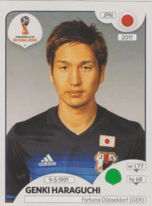 figurinha copa do mundo 2018 Japão nº667