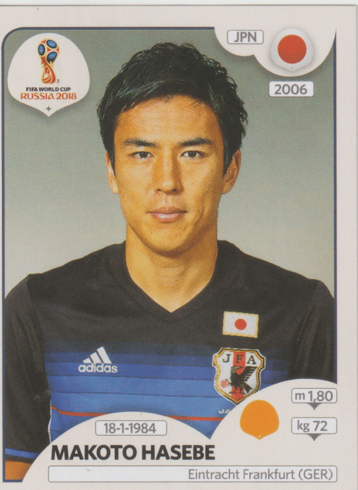 | Casa do Colecionador figurinha copa do mundo 2018 Japão nº668