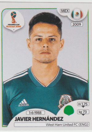 figurinha copa do mundo 2018 México nº470