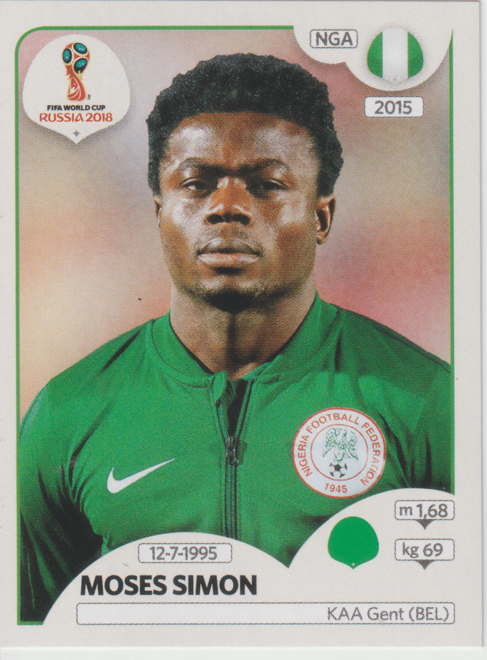 | Casa do Colecionador figurinha copa do mundo 2018 Nigéria nº348