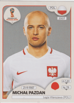 figurinha copa do mundo 2018 polonia nº598