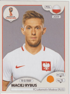 figurinha copa do mundo 2018 polonia nº604