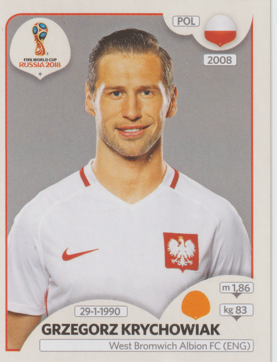 | Casa do Colecionador figurinha copa do mundo 2018 polonia nº607